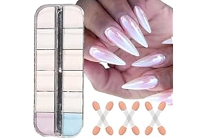 GZSYY Chrome Glitzerpuder Pearl Nagel Pulver 12 Couleurs Pearl Mirror Chrome Glitter Nail Powder Spiegel Pulver für Nägel