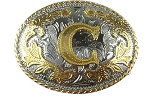 通用 LKMY Men's Belt Buckle,3D Golden Letter,Alphabet, Initial,Carving Belt Buckle A~Z,Western Vintage Style Cowboy Belt Buckles Jeans Accessory for Men Women Father's Day, Christmas, Birthday Gift