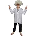 Kaku Fancy Dresses Albert Einstein Costume/Scientist Costume -White, 5-6 Years, For Boys