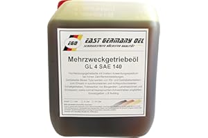 EAST GERMANY OIL Getriebeöl GL 4 SAE 140 Kanister 5 Liter Inhalt