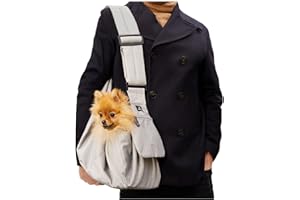 Bella & Balu Tragetasche für Hund und Katze | Leichtes Tragetuch BZW. Hundetasche für kleine Hunde bis zu 7kg für Reisen, zum Spazieren und Gassi Gehen – Pet Carrier Bag in grau