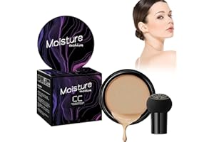 UTAPOSSIN purple Mushroom Head Air Cushion CC Cream Foundation, Líquida Fundación, Base de Maquillaje de Brillo Color Reparación, Corrector Maquillaje Nude Duradero Hidratante Pigmento Iluminador 02