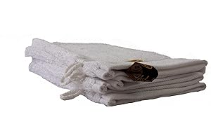 Gözze - New York Gant de Toilette, Lot de 4, Doux et absorbant, 100% Coton, 17 x 24 cm - Blanc