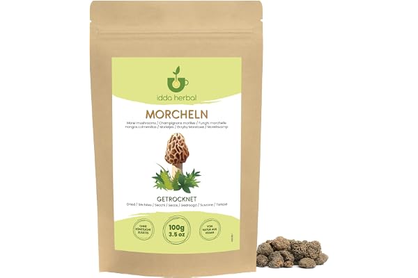 IDDA Herbal Torkade Murklor 100g, Morellsvamp, Torkade Spetsiga Murklor, Morchella Svampar