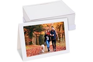 BEST PAPER GREETINGS 36 Pack Photo Frame Cards with Envelopes for 13 x 18 cm Photo, White Personalised Cards With Envelopes for Wedding, Bridal Shower, Anniversary, and Birthday Pictures