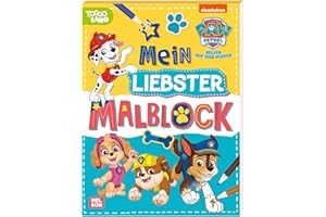 PAW Patrol Kindergartenheft: Mein liebster Malblock: Mehr als 60 großflächige Malvorlagen | mit Rubble, Marshall und Co. für Kinder ab 3 Jahren