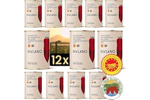 DELICRET THE DELICATE SECRETS OF THE WORLD DELICRET – 12 x 400 g NOLANO Tomates San Marzano DOP | entières & pelées | Tomates à pizza (12 x 400 g)