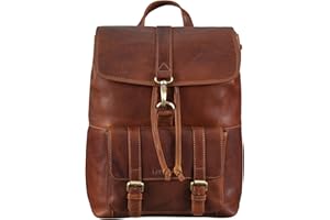 STILORD 'Kacey' Vintage Plecak Daypack Skórzany Ma³y 13,3-calowy Laptop Plecak Solidny i Elegancki Plecak Retro Plecak na Dzieñ Prawdziwa Skóra
