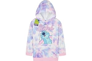 Disney Stitch Girls Teens bluza z kapturem sweter bluza nastolatka ubrania tie dye uszy 3D kangur kieszeń prezenty dla dziewcząt