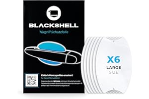 ‎BLACKSHELL Blackshell® Lackschutzfolie für Auto Türmulden/Griffschalen Türgriff Schutz - Transparentes 6 teiliges Folienset als Kratzschutz