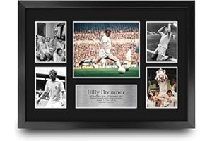 HWC Trading FR A3 Billy Bremner Leeds United Gifts Printed Signed Autograph Picture for Football Fans and Supporters - A3 Framed