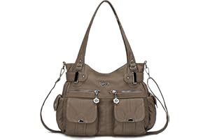 KL928 sacs à main femmes sac à bandoulière PU cuir souple dames sacs à main sac à bandoulière sacs à main pour femmes (Mud)