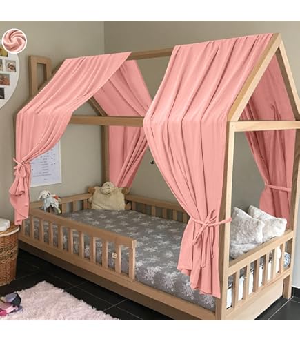 Baby Fancyroom Huisbed, hemel, bedhemel, oudroze, voor kinderbed