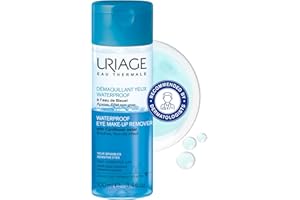Uriage Biphase Waterproof Make-up Remover for Eyes, Lips & Face - Non-sticky & Non-oily Effect - Suitable for Sensitive Skin - Opthalmologically Tested - Fragrance-free - 100ml