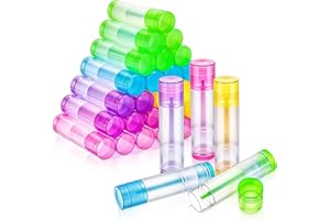 DIVINA VITAE Lot de 30 tubes vides pour baume à lèvres - 5,5 ml - Tubes rotatifs en plastique avec bouchons rechargeables - Pour gloss à lèvres fait maison, coloré