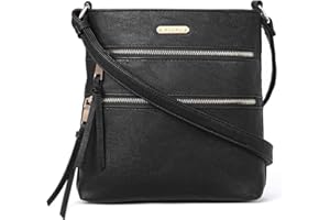 CLUCI Umhängetasche Damen PU Leder Schultertasche Mittelgroß Reißverschlusstasche Verstellbarer Riemen Weich Stylisch