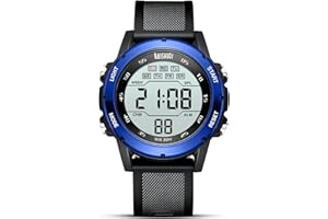BAISHIOI Mens Watches Digital Watch for Men Casual Sports Military Waterproof Wrist Watches Stopwatch Silicone Band with LED Backlight/Alarm/Timer/Date