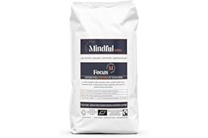 Mindful Coffee - Focus 1kg| Organic Clean Coffee Beans | Lab Tested - Mycotoxin Free| Freshly Roasted |Single Origin Speciality|Whole Beans