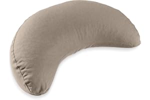 Lotuscrafts Zafu Coussin de méditation, Hauteur d'assise 15 cm, Modèle Zen Kapok Rond, Coussin de Yoga, Yoga Bolster, Housse en Coton Lavable, Remplissage kapok, Certifié GOTS