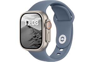 DONEGANI SB Correa Deportiva Compatible para Apple Watch series Ultra 9 8 7 6 5 4 3 2 1 SE 49mm 45mm 44mm 42mm 41mm 40mm 38mm Pulsera Strap color Azul Tempestad