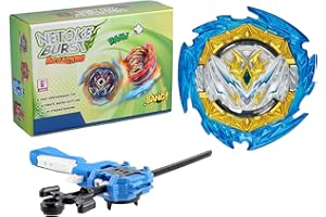Netoke Toupie Bey Burst Turbo 4D Combinaison, Set avec Lanceur De Jeu Metal Fusion, Jouets Classiques Enfants Cadeau, Modèle: B-194-01