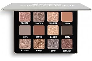 LAMORA Fard À Paupière Palette Maquillage Yeux - Nude Smokey Eyes 12 Couleurs Shimmer Mat Ultra Pigmenté - Palette D'ombres À Paupières De Voyage Avec Miroir