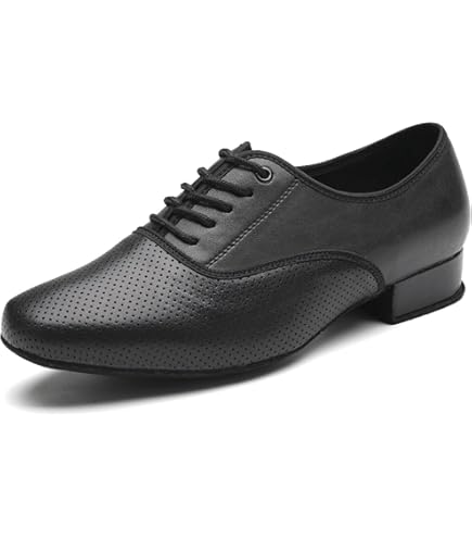 Scarpe Da Ballo Latino Uomo - Tacco 3.5 Cm, Suola Scamosciata, Per Salsa E Tango - Foto 3