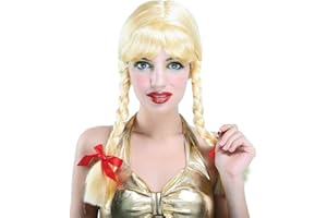 BRISTOL NOVELTY Blonde Pigtail Wig for Women (Pack of 1) - Realistic Design, Perfect Accessory for Costumes, Cosplay, Music, Oktoberfest, World Book Day, Party & Events Halloween Halloween