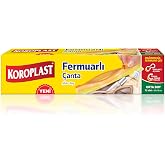 Koroplast Orta Boy Fermuarlı Saklama Torbası 12'li Set, Kilitli Saklama Torbası 20x18 cm, BPA İ&ccedil;ermez, Fermuarlı Saklama Poşe