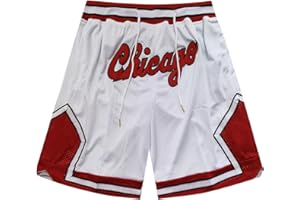 WEOPLKIN Basketball Shorts Herren NBA Shorts Basketball Shorts Retro Jogginghose Basketball Shorts Baggy Sporthose Herren Lässige Gym Leichtgewicht Fans Shorts Atmungsaktive Casual Shorts