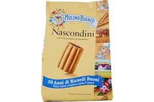 Mulino Bianco Biscotti Frollini Nascondini con Cioccolato da Mordere, Senza Olio di Palma, Colazione Ricca di Gusto, 330 g