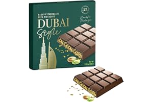 ‎WASHYS Dubai Style/Type Schokolade (XL) mit Pistazie & Kunafeh Engelshaar Kadaif - Nach Leckeren Rezeptur! Virale TikTok Hype Schokolade - EXTREM Schneller Versand (100g, Milchschokolade)