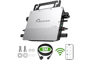 Wechselrichter 800W mit WLAN & App Solar Wechselrichter IP67-Wasserdichter Micro Wechselrichter Plug & Play Mikrowechselrichter MPPT Micro Inverter für Solar Balkonkraftwerk