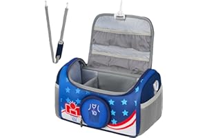 Jaffzora Étui de Transport pour kit de démarrage Toniebox 1&2, Sac de Transport Compatible avec Les Personnages Tonies Figures, écouteurs et Accessoires, Bleu, Organiseur de Sac