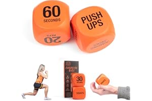 ‎PHOENIX FITNESS Phoenix Fitness Übungswürfel – Workout-Würfelspiel für Cardio-, HIIT- und Trainingskurse – Ganzkörper-Trainingsroutine für Zuhause und Fitnessstudio (Orange)