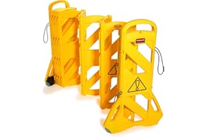 Rubbermaid Commercial Products Portable Mobile Barrier Yellow FG9S1100YEL