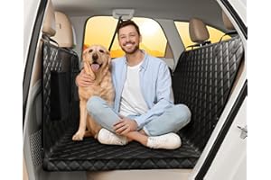 UXOIEPIO Funda Coche Perro con Base Dura - Protector Coche Perros Universal para Asiento Trasero - Impermeable y Resistente a Arañazos - Compatible con Instalación de Silla Infantil