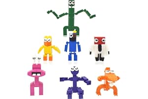 Puruuige Rainbow Friends Minifigurki Budynek figurki, popularna gra Postacie z kreskówek Statua Przedmioty kolekcjonerskie Model Figurka Ozdoby dla fanów gier