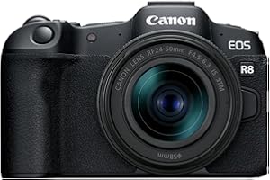 Canon EOS R8 + RF 24-50mm F4.5-6.3 - Fotocamera Digitale Mirrorless - Sensore CMOS Full-Frame da 24,2 MP - Dual Pixel CMOS AF II - Composizione Integrata - Touchscreen LCD - Compatibilità UVC/UAC
