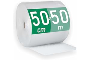 ‎LPF DIELUFTPOLSTERFOLIE LPF dieLUFTPOLSTERFOLIE Luftpolsterfolie Rolle 50cm x 50m - Verpackung - Umzug - 100% recyclingfähig - Bubble Wrap - Verpackungsmaterial - Noppenfolie - Polstermaterial