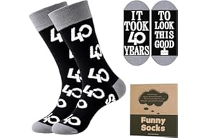 Effeet Mens Socks Calf-length Cotton Size 9-11, Novelty Funny Birthday Socks Gift for Dad Grandad Husband Son Brother