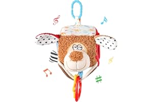 Aolso Zabawka do wózka dziecięcego, wisząca grzechotka z klocków, zabawka wisząca dla niemowląt, zabawka do siedzenia samochodowego dla chłopców i dziewczynek (szczeniak)