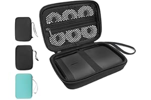 ROEOWENE Custodia Rigida Compatibile con SUPVAN E10/PRT/Pristar P15/NIIMBOT D110/Nelko P21 Portatile Etichettatrice Bluetooth Mini Stampante Etichette Termica Borsa Label Maker Case(solo Borsa)-Nero