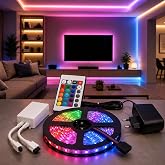 VIVALUXE ATC 5 Metre RGB LED Şerit Işık Seti Uzaktan Kumandalı IP65 Su Ge&ccedil;irmez 12V Adapt&ouml;rl&uuml; 16 Renk 4 Mod Dim Edilebilir Ke