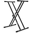 Audibax Onyx 130 Soporte Premium Tijera Doble para Teclado (Yamaha, Casio, Roland, Korg)