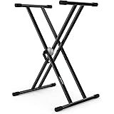 Audibax Onyx 130 Soporte Premium Tijera Doble para Teclado (Yamaha, Casio, Roland, Korg)