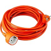 Garza - 10 m orange garden extension cable with grounding up to 16 Amps (3680W)