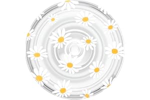 GUBBETT Multifunktions-Halterungen und Ständer, erweiterbarer Ständer, Griff Halterung für Smartphones, Tablets und Telefon, multifunktionaler Handy-Klappständer (Little Daisy Clear)