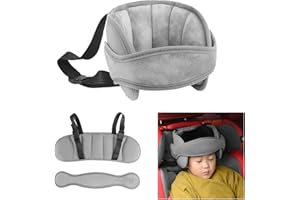 XINCHIA Asiento de coche para niños, soporte de cabeza de viaje, ajustable, banda de apoyo para reposacabezas para niños, correa para la cabeza, almohada de seguridad para dormir, almohada de alivio de