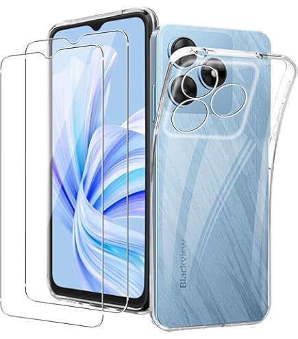 HGJTFANY Coque Pour Blackview BV6200 Pro (6.56"), Ultra Mince Souple Silicone Housse Etui [Anti Rayures] [Antichoc] Noir TPU Bumper Protection Cover